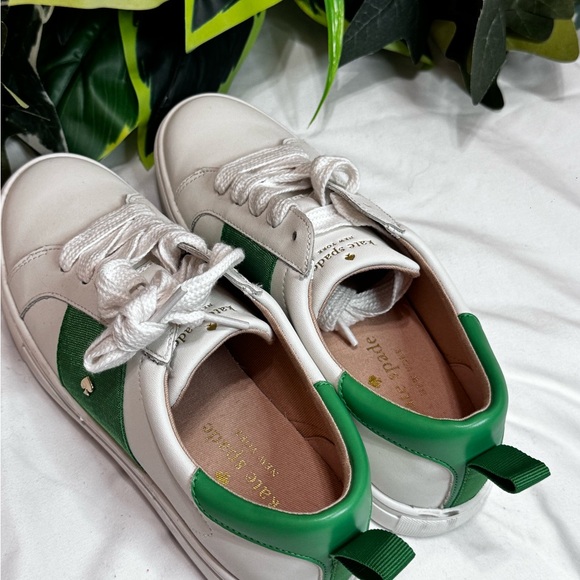Kate Spade White and Green Sneakers - Picture 5 of 7